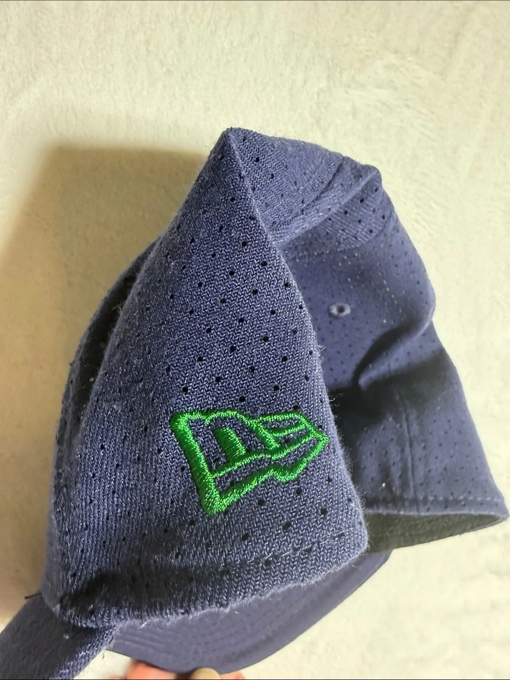 Navy Vancouver Canucks Baseball Cap with Green & Blue Embroidered Logo